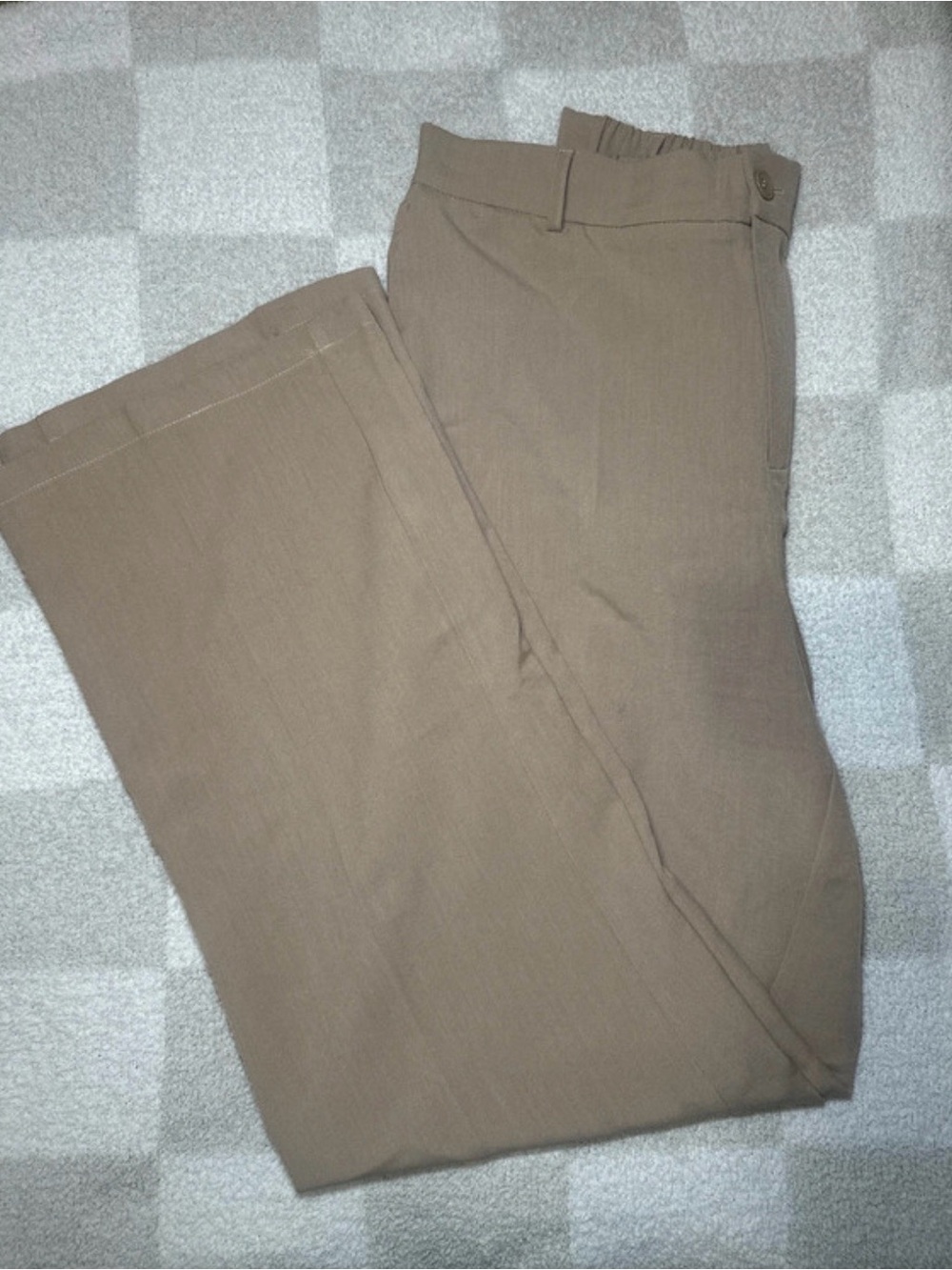 Classic Women's Wide-Leg Trousers in Taupe